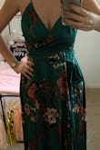 This dress is so beautiful and it's very comfortable and it's made with an excellent material.  I'm 5'10" and 160 pounds. It's long enough. Great for any social events. You will turn heads lol - Clea P.