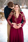 This dress was perfect for engagement photos. A little long for me but I'm short so I expected that. Fit perfectly! - Marlee C.