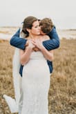 We decided on a simple beach elopement with covid concerns, & when I say this dress was absolutely perfect, it was that & so much more! It has some stretch, fit like a glove, didn't slip down on my chest, & was so comfortable considering it's entirely beaded! - Isabel B.