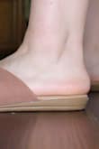 I loved the cushion bottom! I am a size 7, and will definitely be exchanging them for a 7.5, but yeah, they're comfy!
UPDATE: I've exchanged them twice now, and even the size 8 is too small. I'm so disappointed. - Ana T.