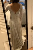 I wanted to love this...the thickness of the material and the feel of the delicate lace detail felt high quality, but I just couldn't get over the color. The online photos appears light tan, but the actual color leans much more beigey olive? Sizing was perfect too. - Cristina M.