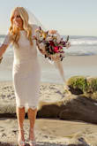 I bought this for my elopement. It was perfect and looks so so much more expensive than it is!! I would say it's a little big - I should have got it tailored to me; but it wasn't obviously so. The lace is so delicate and I got so many compliments. Love it!! - Jennifer H.
