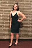The material is SO comfortable. It hugs all the right places and is super flattering. I usually have such a hard time finding dresses that are long enough for me, but this one is the best. Color is super beautiful (not shown well in this photo) and the lace is a great accent. 11/10 would recommend!! - Claire J.