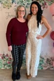 Ordered medium and it fit like a glove. I have an athletic build and things can be tight on my back and shoulders, but it was perfect!!! My bridal shower was beautiful and everyone asked where I got my outfit from! - Jacqueline W.