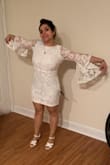 I bought for my courthouse wedding and I loved it! It fits perfectly and it's really sexy and beautiful! - Agostina D.
