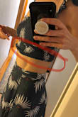 I LOVE the skirt. It fits well and the material is flowy. I'm tall though and while it's the perfect length for me I could see how it would be too long on shorter heights. 
My only complaint is that the stitching on the top isn't quite lined upright and it makes the material not lay flat - I've worked hard for these abs and wanted something that flattered them and instead, this extra fabric roll just looks odd. - Amanda S.