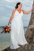 I bought this dress for our elopement in Belize! It was perfect! It was flowing in all the right places. I did have it hemmed because it was too long for me and cups sewed into the top. This is an absolutely beautiful dress! Thank you! Thank you! Thank you! - Jana G.