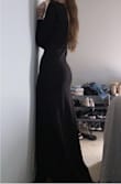 I'm wearing this dress in a concert for my high school choir. I wanted something simple and elegant and this dress is absolutely perfect! I love that it has a little bit of a train rather than being straight at the bottom. My only complaint is just the length in the front. It's not quite long enough for me to wear heels with it. But I expected that because I am tall, I was just hoping it'd be an inch or two longer. But either way, I'm still wearing it, and I love it!! Would highly recommend. - Isabella C.