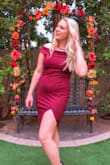 I cannot say enough great things about this dress! I wore this as a wedding guest at a wedding in November in Mesa, Arizona and it was perfect! I felt so sexy while still feeling covered. I had recently lost weight and honestly I should have been a bit more truthful with myself when I ordered and went up to a large but the material is thick and stretchy enough that I was still able to go without spanx. I am sure this won't be the only time I reach for this dress in my closet! - Rachel P.