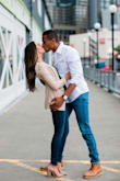 Wore for our engagement shoot in downtown and it looks so good! The fit is slim and very flattering! I want this in every color! - Heidi K.