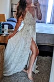 This is a very sexy dress that feels elegant and well made. The lace is not too delicate, like it would rip, but it's so beautiful and features eyelash lace (which I love). The A-line fit is perfect for ladies (like me) with a small-average waist and a big bottom and thighs that don't fit seamlessly into sheath dresses and skirts. It highlights my figure in the best way, it's comfortable, and the straps don't dig in. I'm seriously considering wearing it as my wedding dress but only after a little hemming and added fabric to the skirt! Grandma and Grandpa don't need to see this much of me =D

I really appreciate that there are dresses like this to choose from and would highly recommend this one. 
-Alisa - Alisa R.