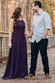 This dress was exactly what I had in mind for a flowy engagement dress. The purple was beautiful. It was a little difficult to lace up, but once I figured it out it was perfect. - Lauren E.