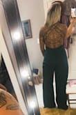 I bought this for my birthday dinner and sized up because Covid has been a little friendlier than I would like to admit, but ended up needing an xs but already took the tags off =) so I ordered two at this point but it's worth the money!! Super cute! No need to wear a bra and the back is stunning! - Sarah L.