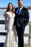 I bought this dress for my last minute elopement and had it rush shipped. It's great quality for the price that you pay and it did the job (and it came when expected). I had some extra fabric in the waist area and it was a smidge tight on the hips but I have more of an athletic body type and if I had the time it could have been altered easily. It was also sewn a little off center so it kept twisting to the side and my right boob kept wanting to pop out. - Natasha M.