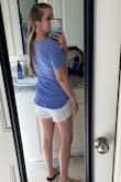 These are the perfect white shorts! Not too short, but not too long either! Now, I just need a spray tan! (and summer to get here). - Jessica B.