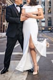 I loved this dress, I was regretting because my wedding was during winter time and it was so cold but it was worth it, but I wore a shaper because you can see through the material a little - Shirley M.