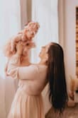 I purchased this dress to take mommy and baby pictures with my 6 month old. Ever since I gave birth, I have been very skeptical about ordering online since my body type has really changed. After reading reviews I purchased a size small and it worked out perfect! Runs a little long and big on the chest area but still looks and photographs beautifully. 10/10 recommend! - Lynda P.
