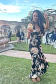 Was searching for a fun, ruffle dress for a wedding in Antigua, Guatemala and this was it! I didn't immediately fell in love with the print (I had in my head something different) but once this dress was on it was a easy yes. This dress was so flattering; gave me a waist, fitted through the hip and booty, easily wore a strapless bra, it doesn't blow up (important factor when dress shopping for a known windy location) and it had the ruffle I wanted in a formal, maxi dress. Would buy this dress in multiple colors and prints if it ever comes up! - Bailey G.