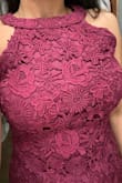 I ordered this dress on sale. It's a beautiful color and material. It's well made. I was disappointed that I had a lot of space in my upper chest and it looks weird, my whole hand fits in there. The size is right for me but only on my upper chest is loose. I knew the dress was on sale but it wasn't on final sale, I thought I could exchange it for something else. The system didn't allow me to even do an exchange. I just lost my money. :( - Yuneury B.