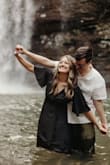 I got this dress for engagement photos and I could not be more pleased with how it looked in the pictures! It was so comfortable and I can seriously attest to that since I got in the water and then hiked back with it on. Couldn't recommend it enough! - Savannah H.
