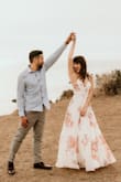 This dress was everything. Worked perfectly for our engagement shoot! - Angela B.