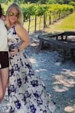 I bought this for a girls day at a winery. On the day of, I had second thoughts and almost wore something different, but I'm so glad I stuck with it. It was a hit!! So comfy and flowy in the FL heat. I got raving compliments too. 
I'm pretty hippy but w a small bust, but I still went with a Large and it worked. I was able to keep the straps tight so the bust wasn't too baggy. Such a phenomenal dress!! - Ashley A.