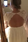 I LOVED the back and sleeves on this gown. Truly stunning. But the style of the front of the dress did not work for my large chest - it accentuated it so much that it made them look even bigger than they are. But the back was truly beautiful. - Haley H.