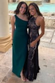 Usually since I'm shorter, I have to hem all my long dresses, but this dress was the perfect length and fit super well! I felt comfortable in it the whole day. Highly recommend. - Patricia S.