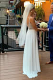 I LOVED wearing this dress for my micro-wedding this past Fall! The beading was so intricate and looked really expensive; I got so many compliments and my girl friends couldn't believe it when I told them it was a Lulus! It fit perfectly everywhere except for the straps; I had to have them shortened just an inch.  Otherwise, the length and bodice were a great fit for me and that skirt was so comfortable.  It's fully lined as well so you couldn't see any lines underneath.  Highly recommend for the money! - Blaire D.