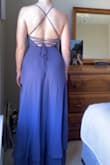 I love the style and fit of this dress. I ended up keeping it in the green color but this blue was so soft and pretty as well. Didn't have to hem it wearing 4 inch heels. - Michelle M.