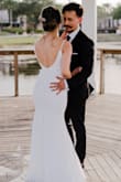 This dress was beyond beautiful! I wore it for my elopement. It fit perfectly hugging all the right curves and the details are so dainty and elegant. - Daisy T.