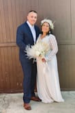 The dress was perfect!! Everyone loved it. It's true to size. The  material of the dress was such a great quality. It was not heavy and it was very comfortable. I'm so in love with it. I for sure will be buying other dresses from this site. - Teresita C.