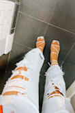 These shoes go with just about anything you wear. So chic!! Super comfy too! Got a ton of compliments - Paloma S.