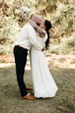 Bought this dress for my intimate elopement and loved it! I did make a couple alterations as the dress was really long on me, I also tightened the top near the straps. I got so many compliments and I'm overall so happy I decided to go with this dress. I'm the type of person to look at reviews so I knew I definitely would be writing one about this dress. - Julianne C.