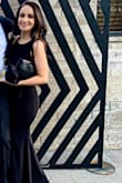 I wore this as a guest to a formal wedding and it was perfect! Very classy and simple front with a gorgeous back! True to size, lots of stretch! - Jenny P.