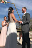This dress was absolutely perfect for our outdoor backyard wedding. I wanted something with a little bling/sparkle but still wanted something that was going to fit the style/theme of our romantic backyard wedding. It was also light enough for a warm evening in Arizona. The quality was great!!! I ended up adding in a little more cushion in the breast area but otherwise fit perfect. It was comfortable and worked great to dance in! - Vada L.