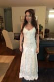 Like SO many other covid brides, we postponed our large wedding and got married with just our immediate family present. This dress was EXACTLY what I was looking for! I ordered a small and a medium to be safe and ended up sticking with the small. It was comfortable, easy to wear for the evening, and so many people thought it was my actual wedding dress! I highly recommend this dress! - Elissa Z.