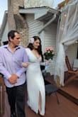 I absolutely love this dress. Wore it to my wedding. GOT A SIZE MEDIUM. looks beautiful. it is a little heavy because of the material but nothing crazy. It gave me Lana Del Rey vibes which was what I was going for!! I will say this, it can be a little see-through. I made the mistake of not wearing white shape wear underneath and my under wear was visible. But all in all I love it and I'm happy I chose it. I'm going to cut it into a mini dress next for my first new year's with my wife! - Juliana N.