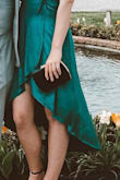 Wore this to multiple weddings - used as a clutch at the ceremony and then added the chain for the reception! - Becky T.