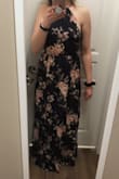 This is a very pretty dress, I loved the color and style but it was a little too loose for me and had gaping around the bust/underarms so I returned it. I absolutely love how long Lulus dresses are, it's hard to find dresses that aren't too short when you're taller. I'm 5'7" and this hit the floor perfectly. - Charlene H.