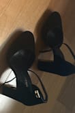 These heels are so freaking cute. I first got them in a lighter color and I just had to get them in black. They go with anything and everything. I wear them to spice up a look and they are comfy to walk in. - Mariel C.