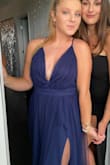 The dress is amazing quality and fit super well overall! I am super short so I expected to have to hem the bottom a little. For reference I'm 5'1" and I ordered a size small and had to hem it 5 inches even with heels on. - Allison G.