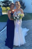 This was perfect for a bridesmaid dress. Comfy all night while so elegant! Great fit. A little long but that's okay! - Lauren G.