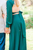I love this dress and got so many compliments! The color is gorgeous and the fit is perfect! I am a size 8 and a medium was just right! Be aware: there is NO stretch in the material. I wore it to a mountain wedding in April and was comfortable until the sun went down - the weight is enough to keep you warm enough, but no too warm. - Christina M.
