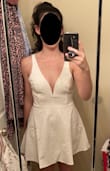 This dress is so flattering. Simple in the best way, cute & sassy. I felt confident trying on this dress and I'm excited to wear it at my bachelorette party! - Caitlin R.