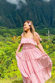 I wore this on our recent trip to Hawaii.  I got it on sale for like $20 (reg $88) which I think was such a good deal.  The quality is very good and the dress is kinda heavy but flowy.  While taking photos, I just got a lot of compliments from people.  If this came in a different color, I would definitely buy another one. - Starla R.