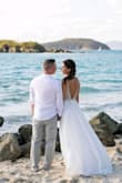 Purchased for a beach wedding. Looks fantastic in person. My lovely sister had to take off some length and take it in a little. - Aubrie A.