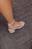 I ordered these to wear on my wedding day with my dress. I couldn't wait, so I wore them to my wedding shower. I usually wear a size 7 and they fit perfectly. They don't even feel like you're wearing heels. I wore the piece that held the ankle straps together not directly on the back of my ankle so it wouldn't rub. Once I moved it to the side, it was fine. Ordered at 10pm on the 5th and received them at 10:30am on the 16th - Shaylee M.