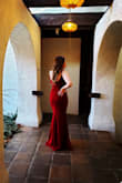 I love this dress. The quality is great. It's not one bit see through and has good stretch too. It's long so if you're taller this works perfect. It fits true to size. - Barbara V.