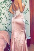 I absolutely love this dress the material is great! The color everything about it is just so good! - DâAngelina M.